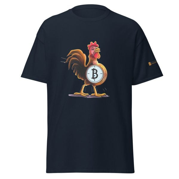 Wake Up To Bitcoin Cockrel Tee - Image 5