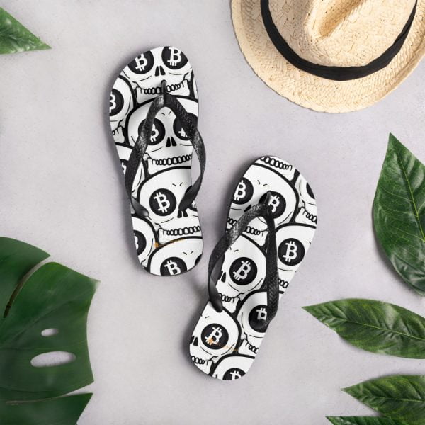 Bitcoin Eyes Skull Flip-Flops - Image 2