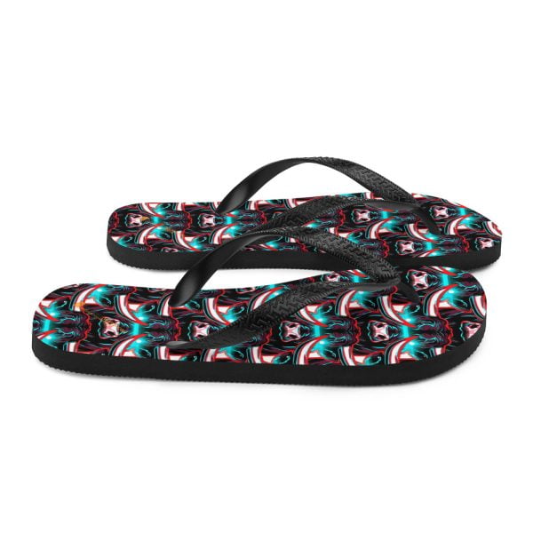 Green Laser Eyes Bull Flip-Flops - Image 8