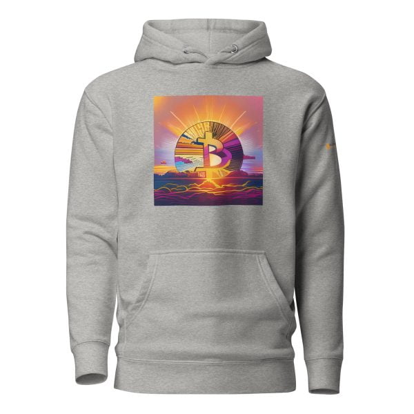 Neon Sunrise Bitcoin Hoodie - Image 11