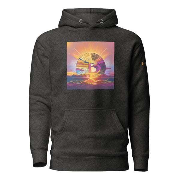 Neon Sunrise Bitcoin Hoodie - Image 9