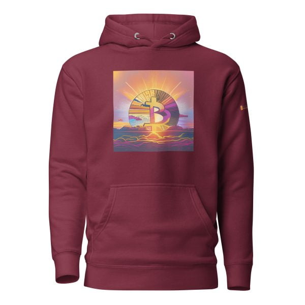 Neon Sunrise Bitcoin Hoodie - Image 7