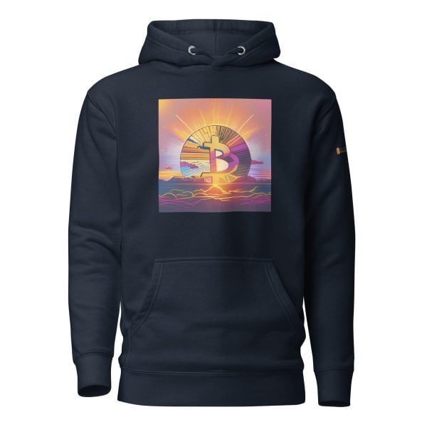 Neon Sunrise Bitcoin Hoodie - Image 5